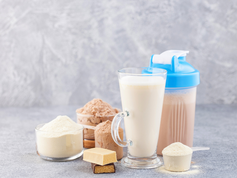 milkshake with flaxseed oil cake