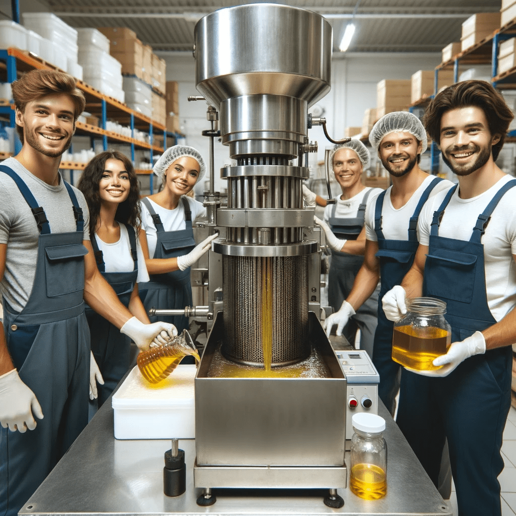 pressing oil for the company